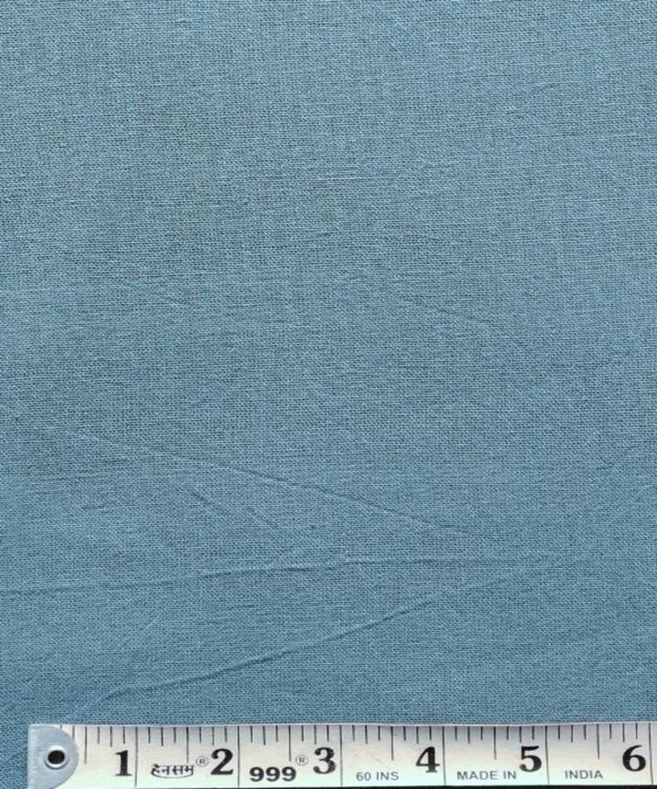 Skyblue plain kala cotton handwoven fabric