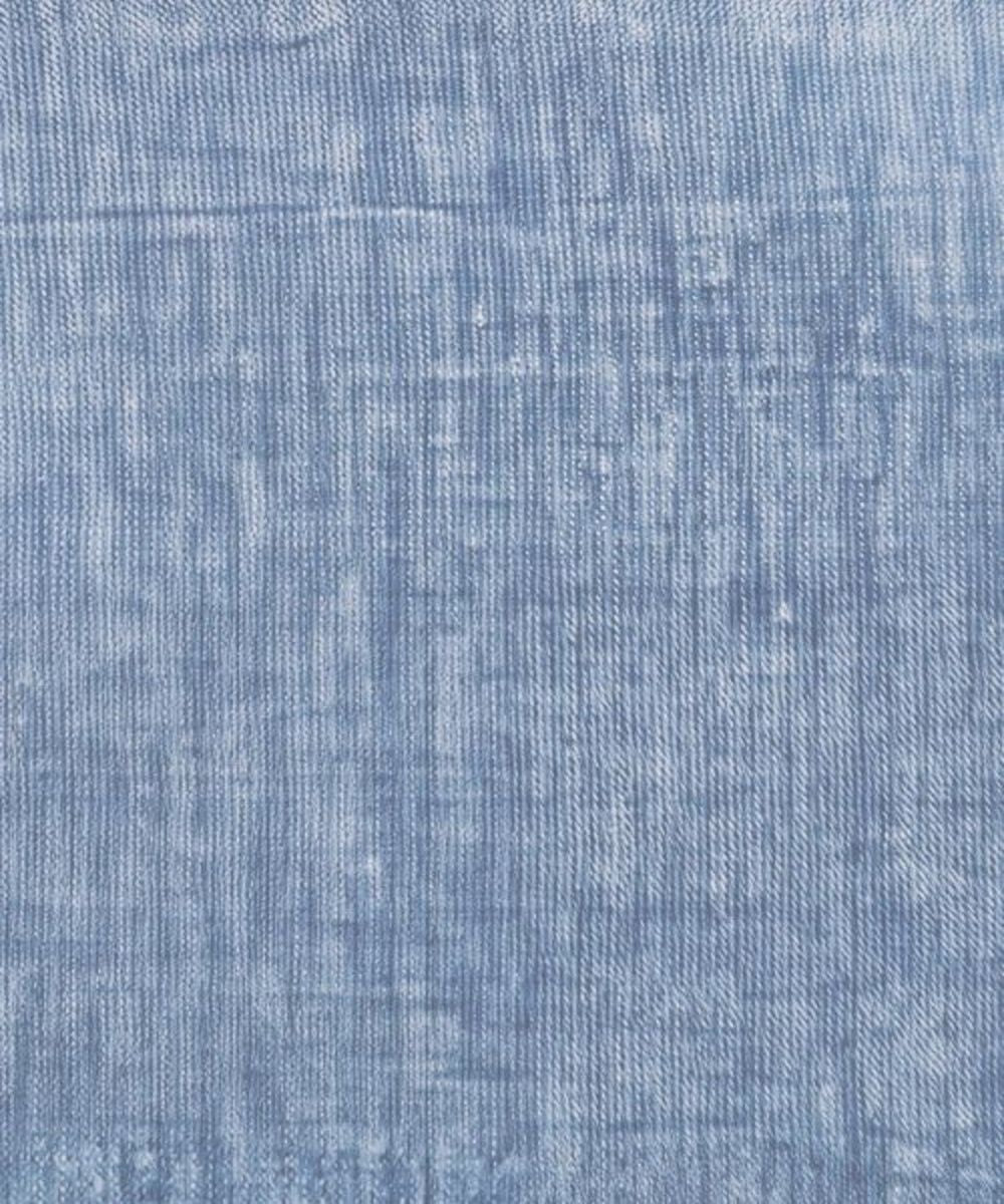 Blue yarn dyed kala cotton handwoven fabric