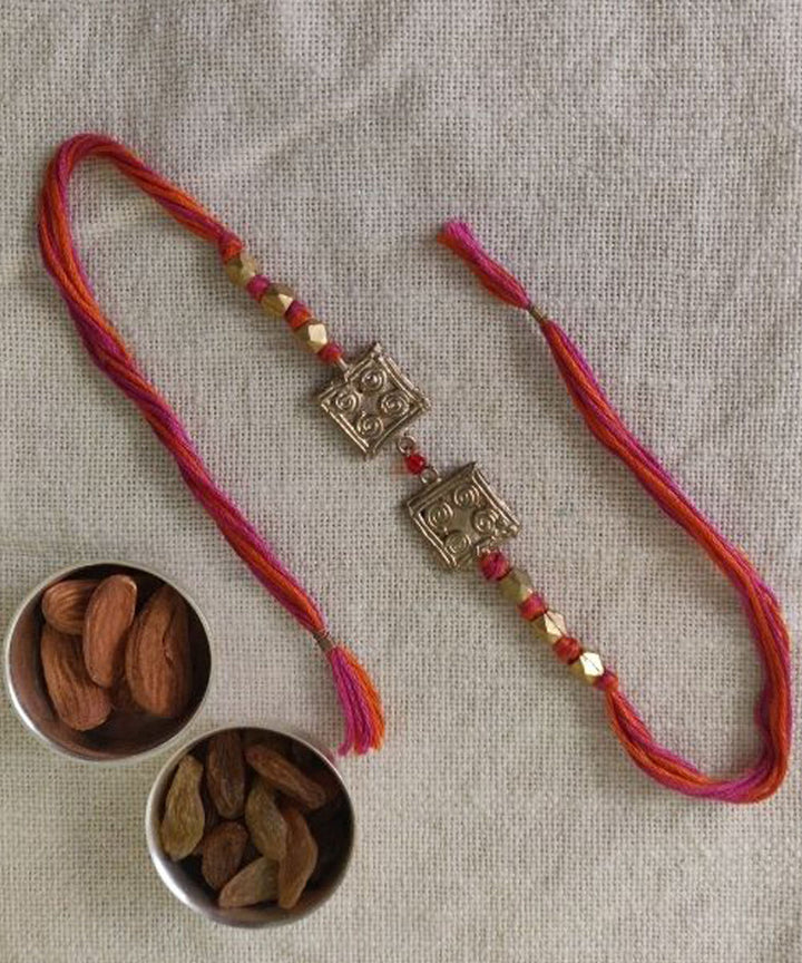 Red thread handmade rakhi