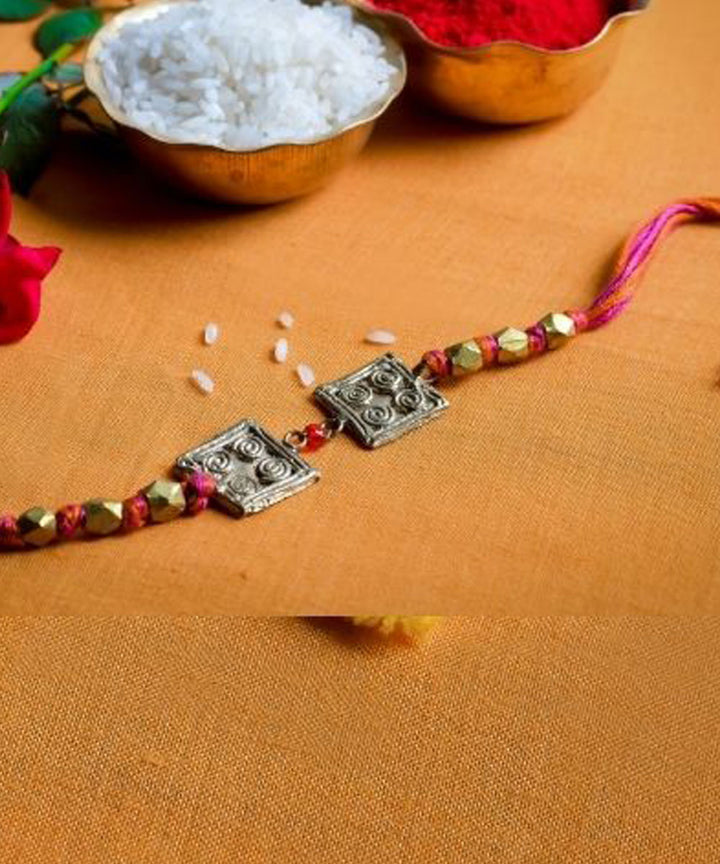Red thread handmade rakhi