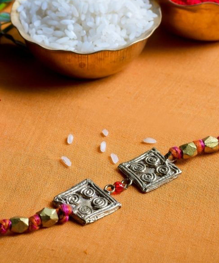 Red thread handmade rakhi