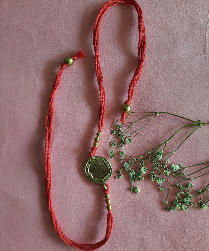 Red thread handcrafted rakhi