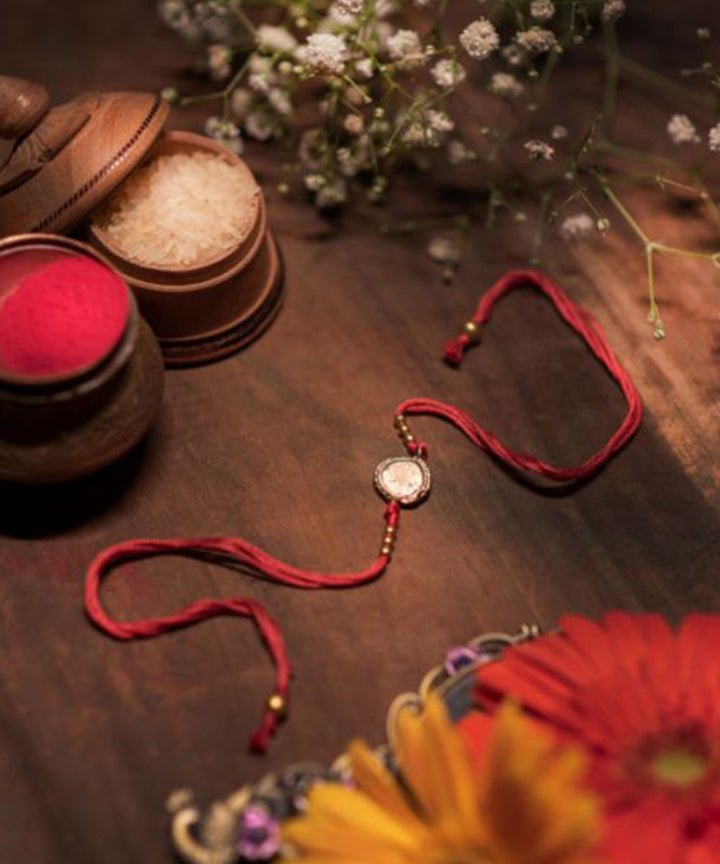 Red thread handcrafted rakhi