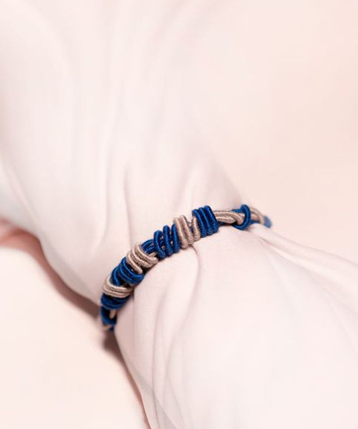Grey blue handmade thread rakhi braclets