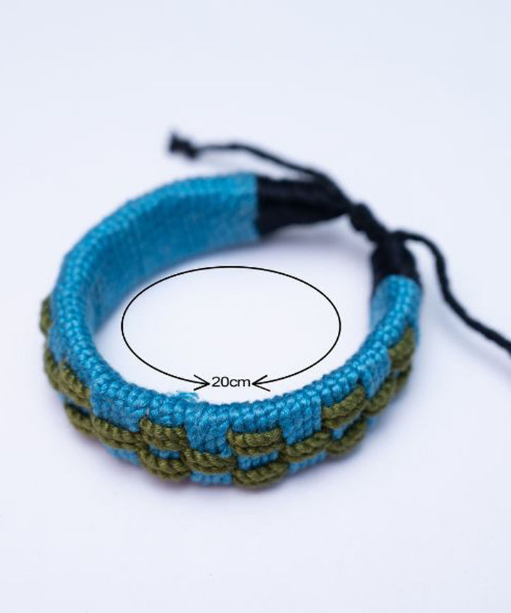 Cyan green blue handmade thread rakhi braclets