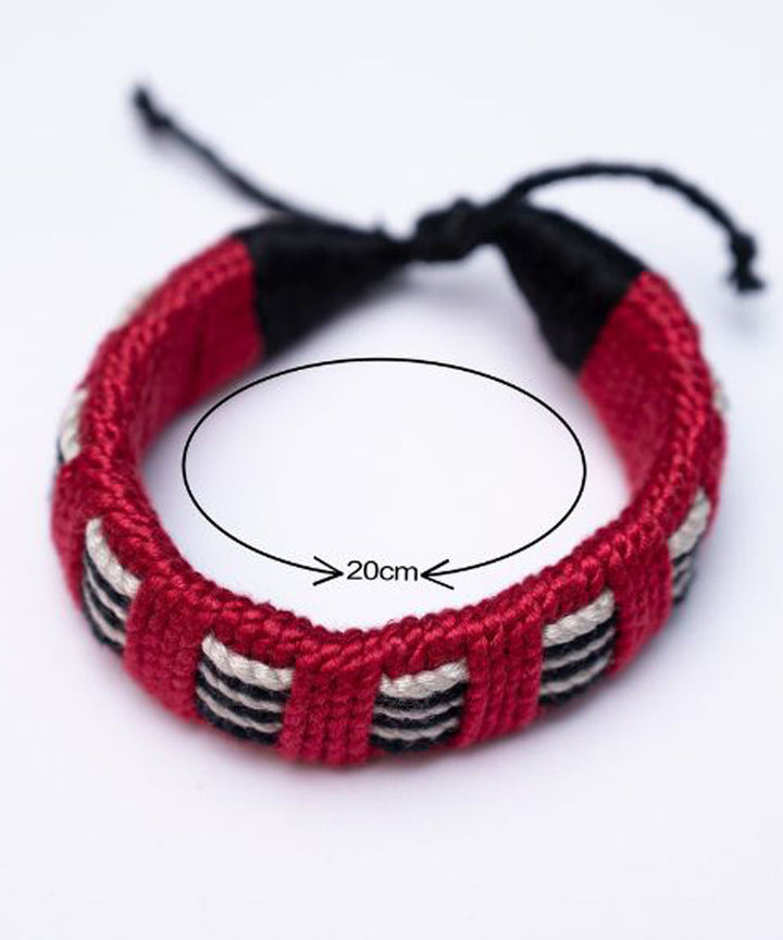 Red black gray handmade thread rakhi braclets