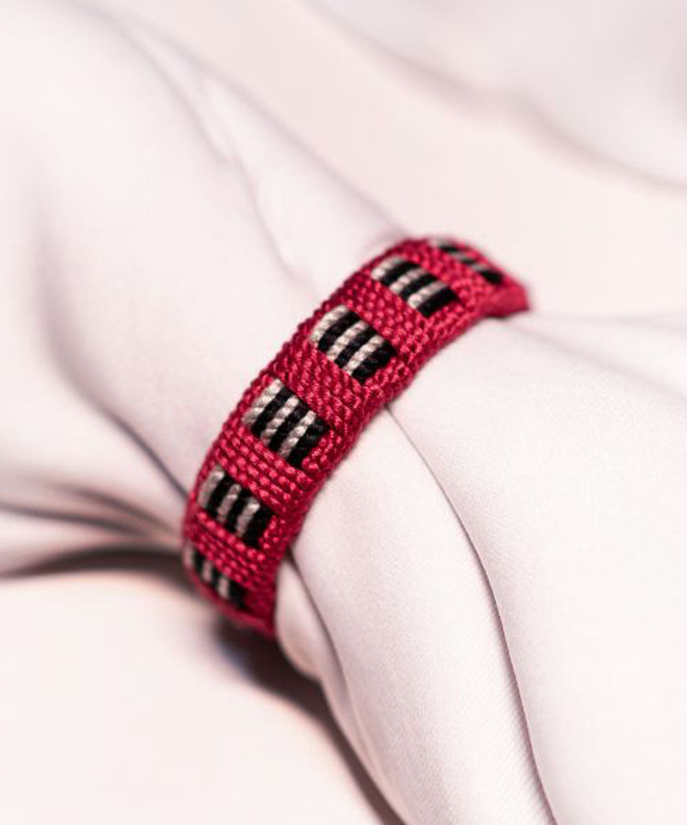 Red black gray handmade thread rakhi braclets
