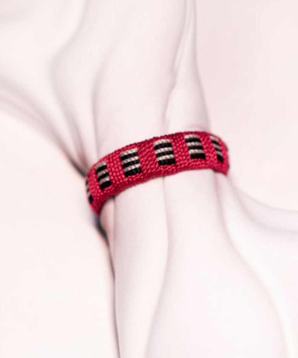 Red black gray handmade thread rakhi braclets