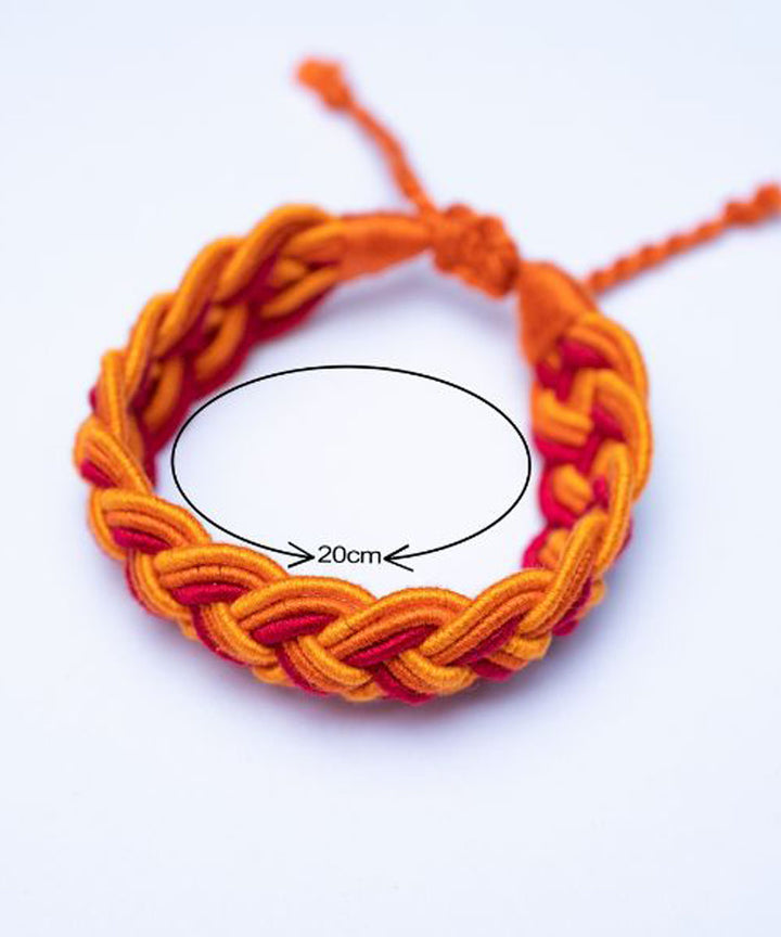 Red yellow handmade thread rakhi braclets