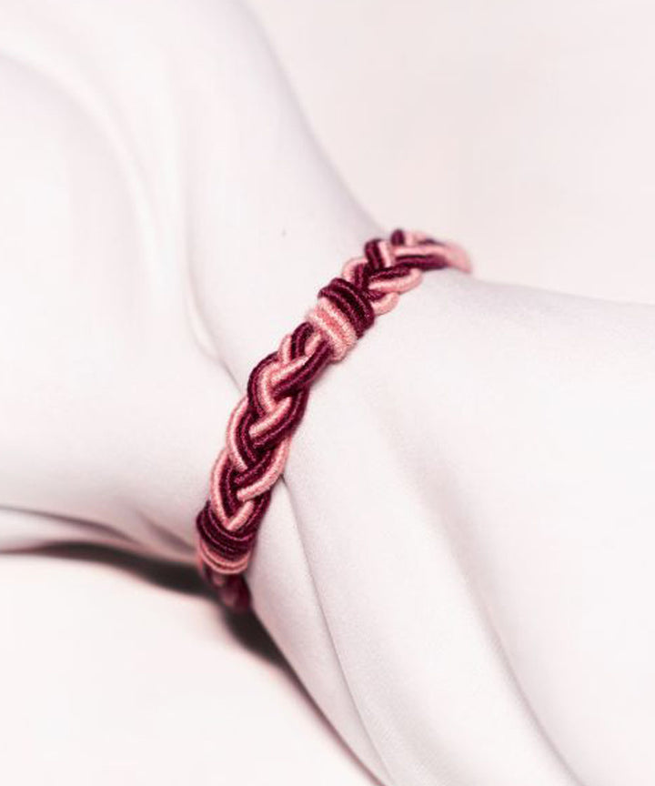 Purple pink handmade thread rakhi braclets
