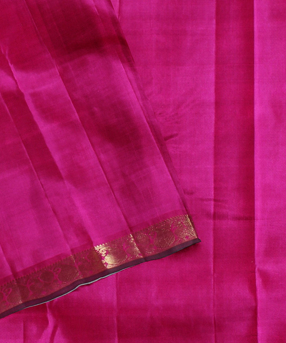 Pink handloom kanchi silk saree