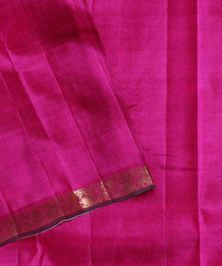 Pink handloom kanchi silk saree