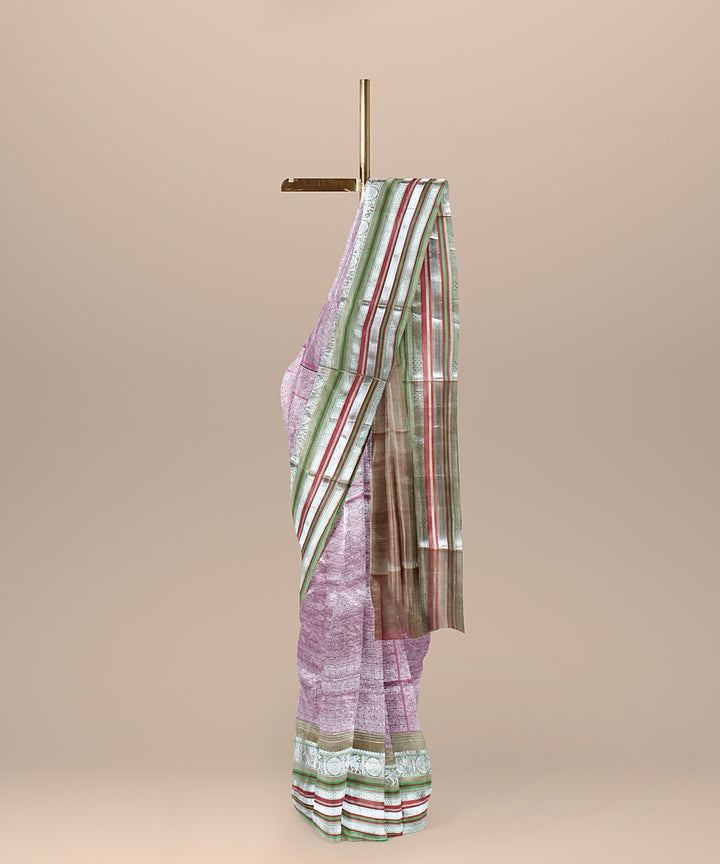 Pink handloom venkatagiri silk saree