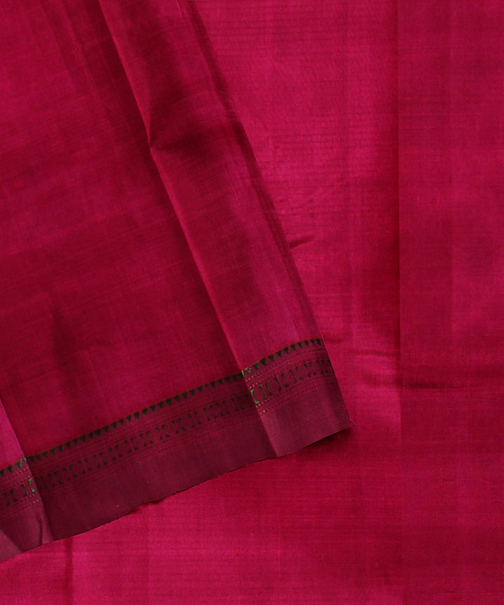 Red green handwoven kanchi silk saree