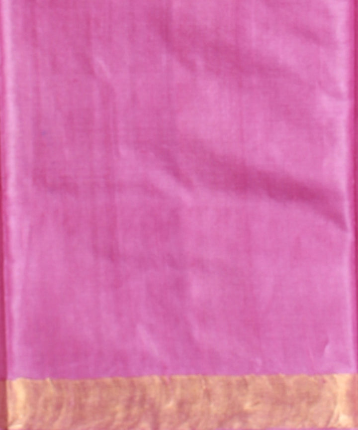 Pink golden tussar silk chhattisgarh handwoven saree