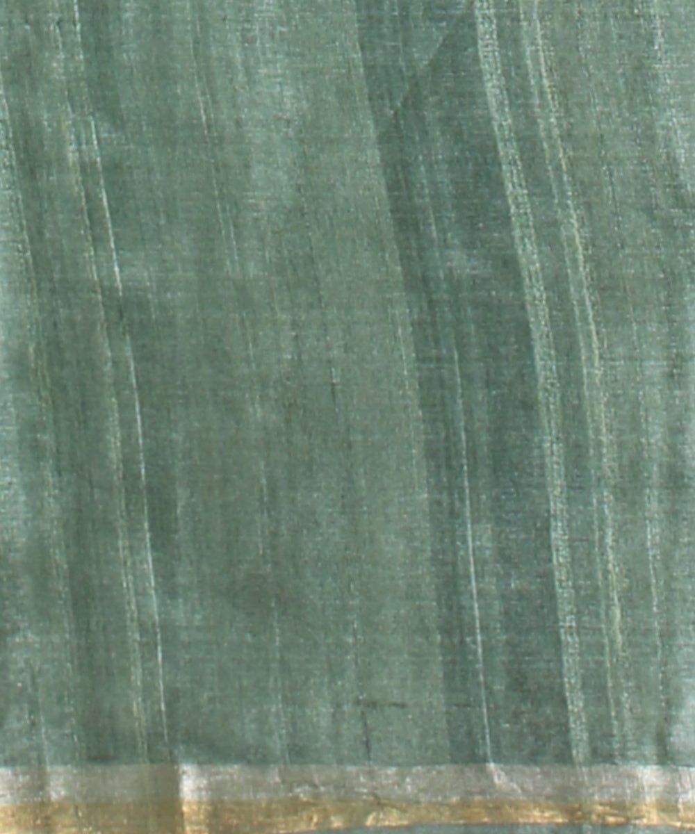 Dark green tussar silk handloom chhattisgarh saree