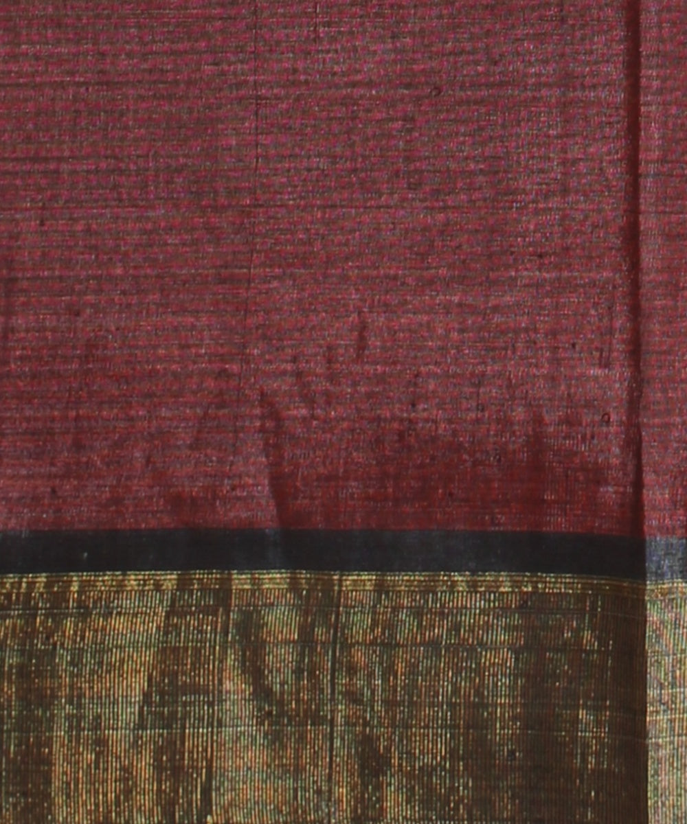 Peach tussar silk handloom chhattisgarh saree