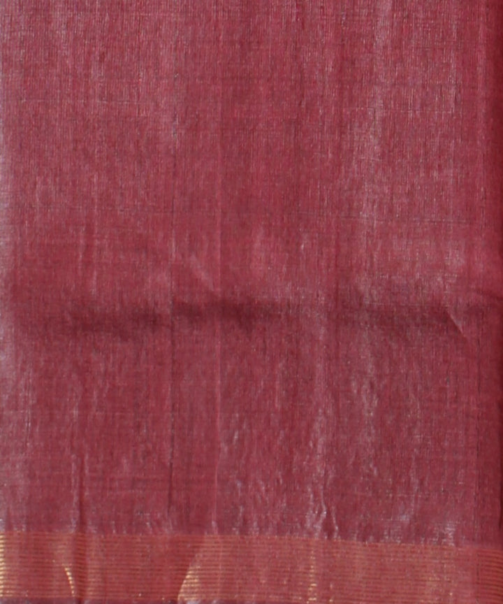Maroon tussar silk handwoven chhattisgarh saree