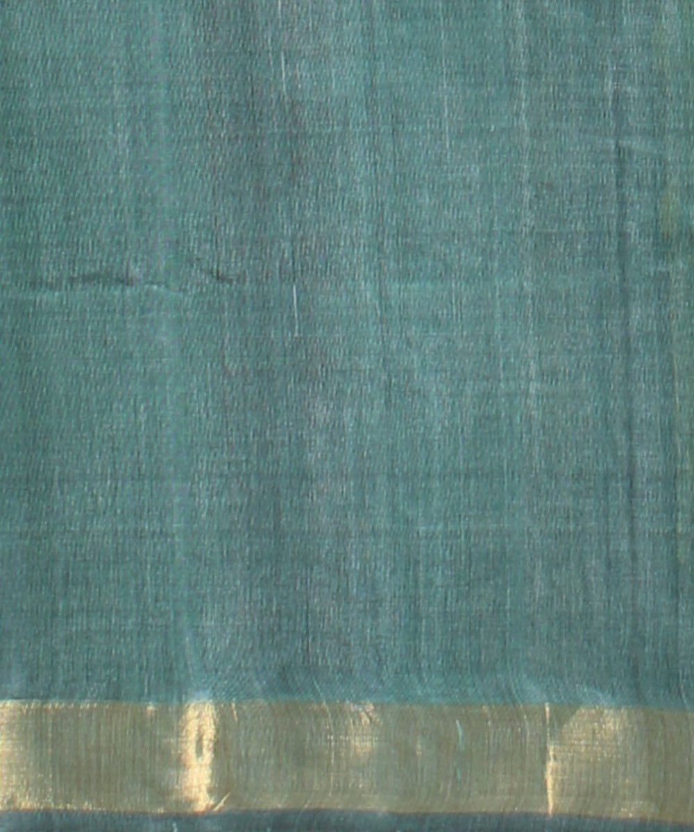 Dark green handwoven tussar silk chhattisgarh saree