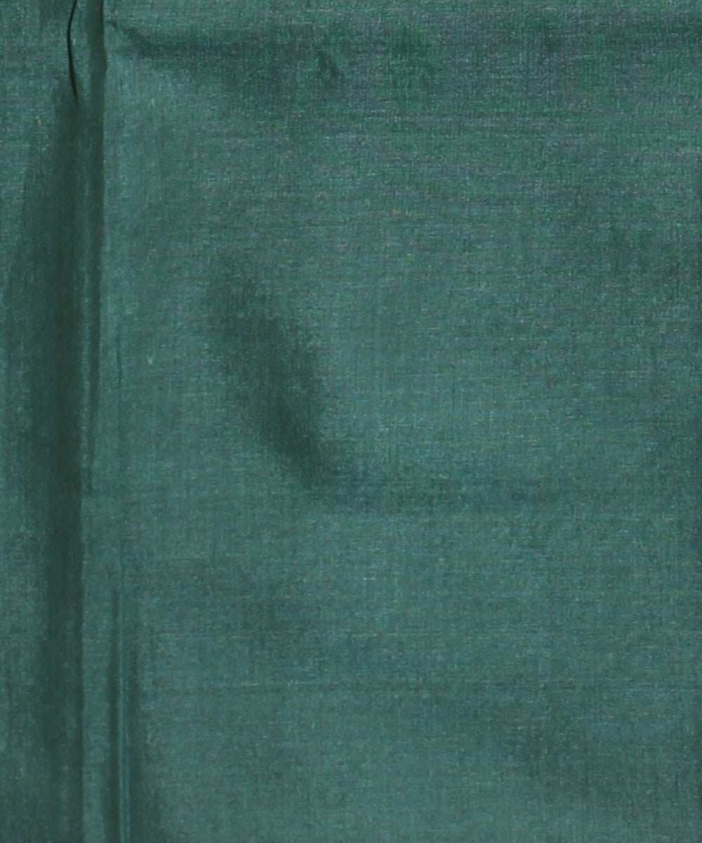 Beige dark green tussar silk handwoven chhattisgarh saree