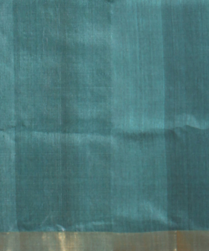 Dark green tussar silk hand woven chhattisgarh saree