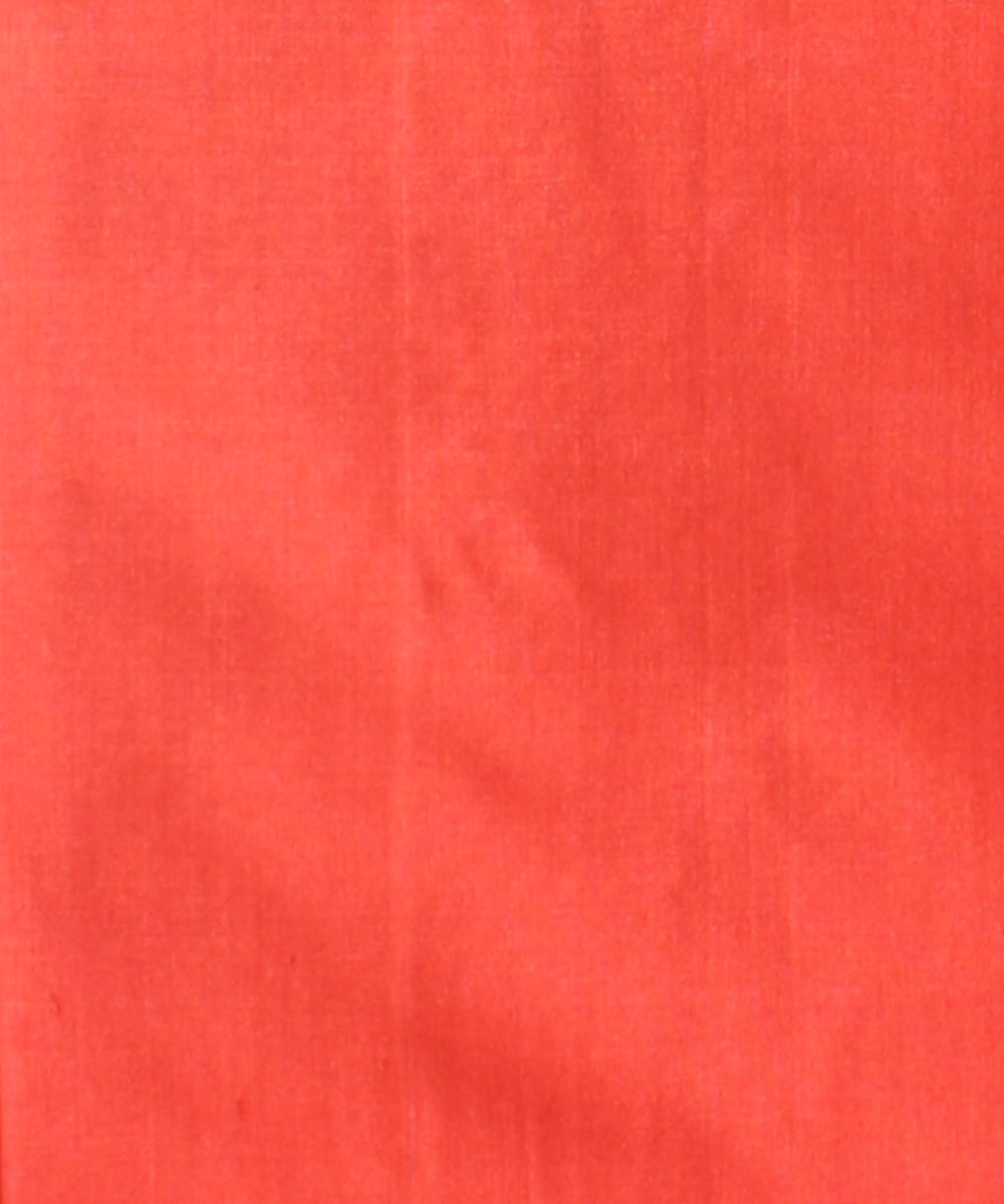 Cream red tussar silk handwoven chhattisgarh saree