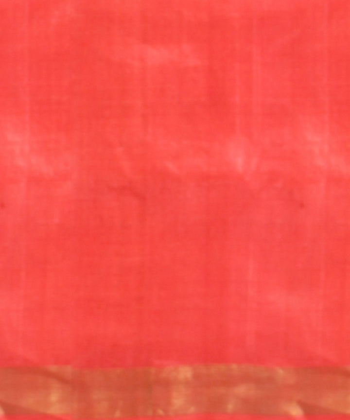 Orange tussar silk handwoven chhattisgarh saree