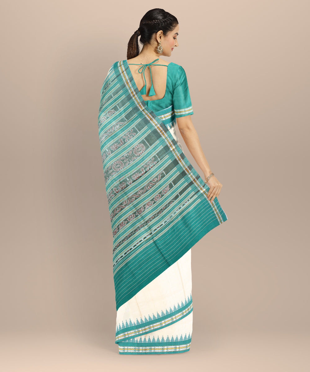 Cream tussar silk handwoven chhattisgarh saree