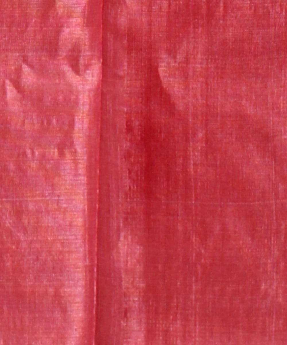 Peach tussar silk handwoven chhattisgarh saree