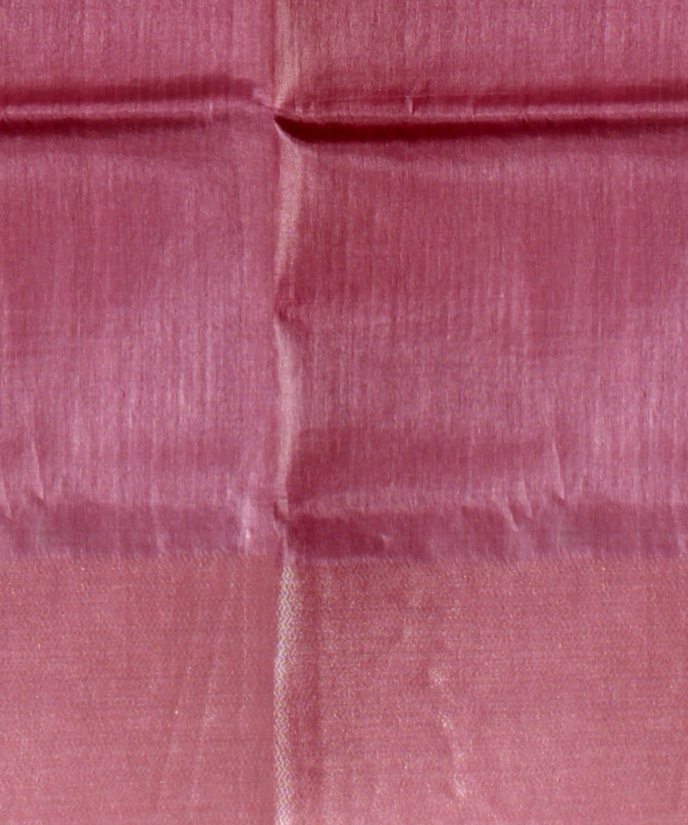 Pink tussar silk handwoven chhattisgarh saree