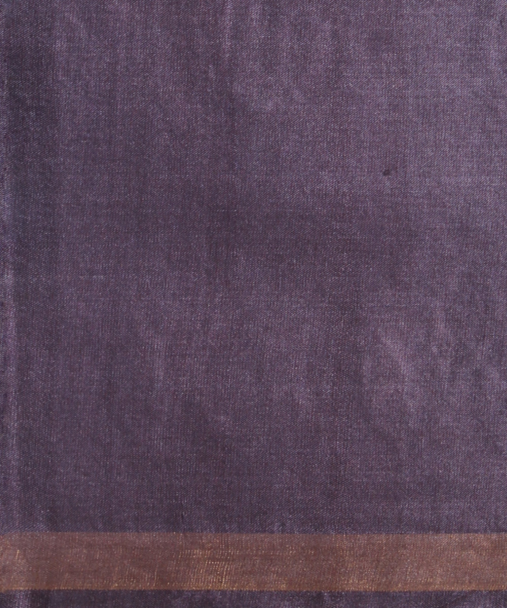 Purple thread work tussar silk chhattisgarh handloom saree