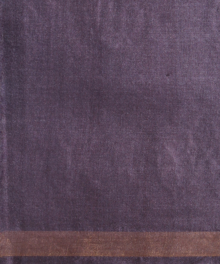 Purple thread work tussar silk chhattisgarh handloom saree