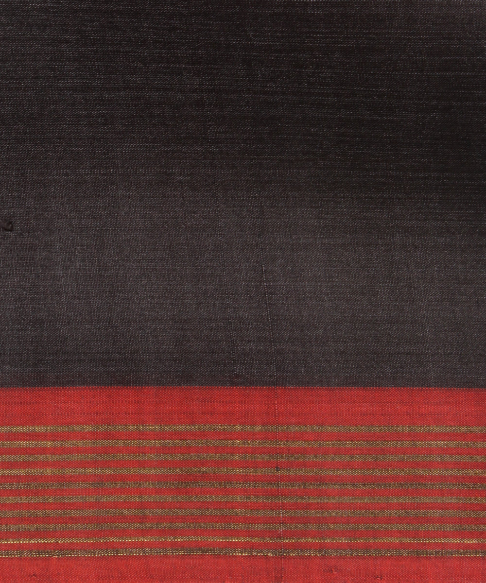 Black maroon tussar silk chhattisgarh handloom saree