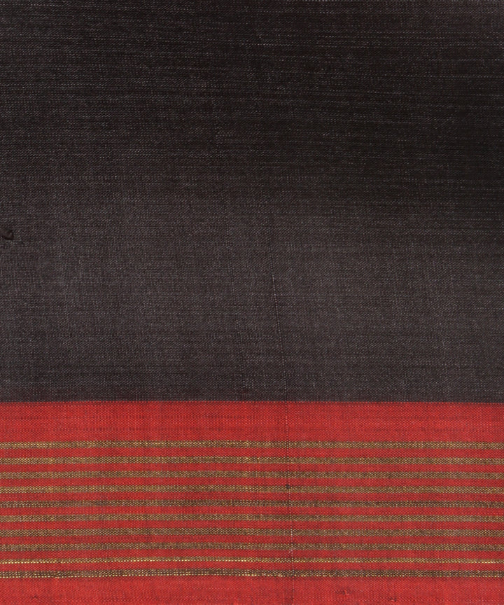 Black maroon tussar silk chhattisgarh handloom saree
