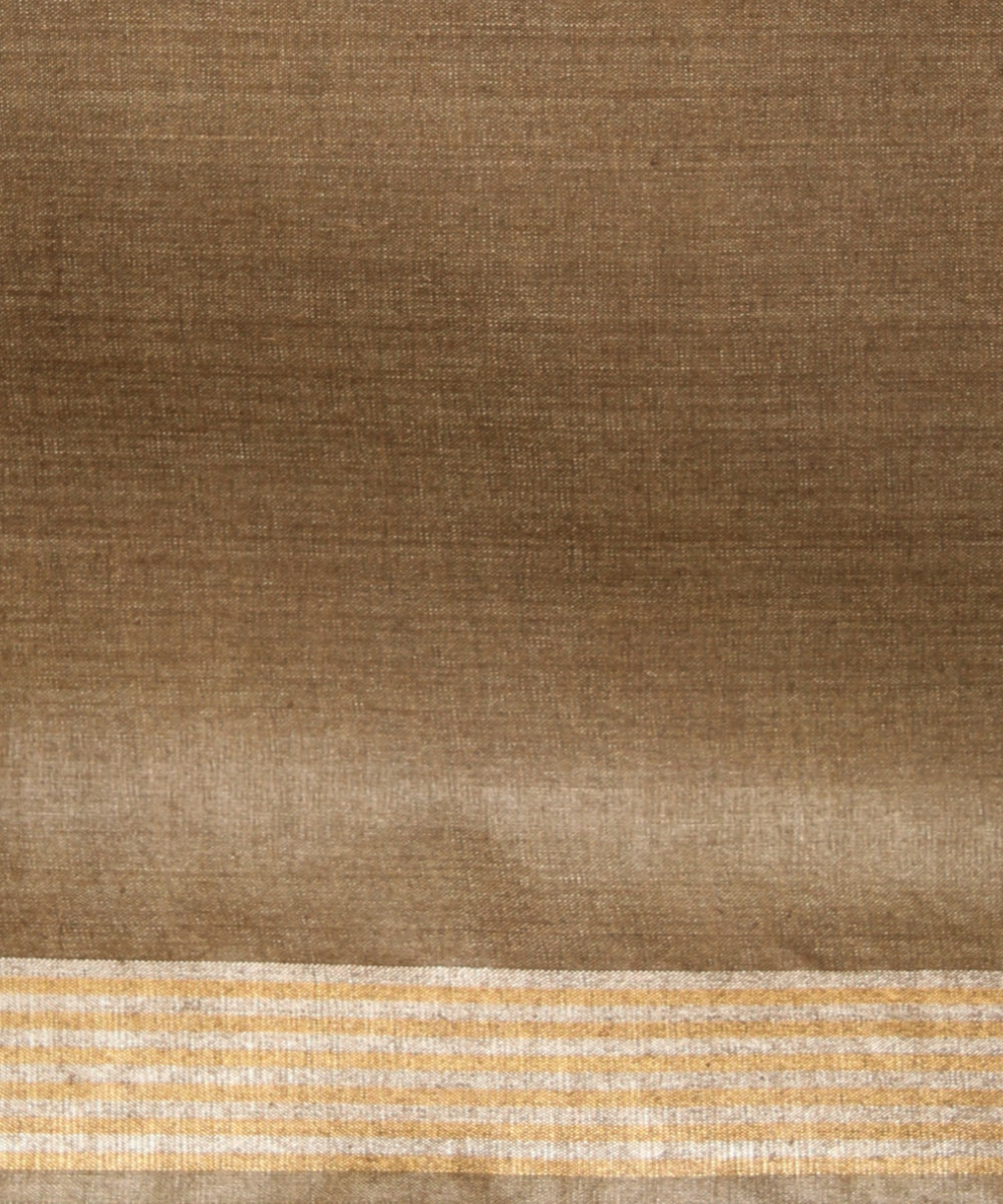 Grey gold silver zari tussar silk chhattisgarh handloom saree