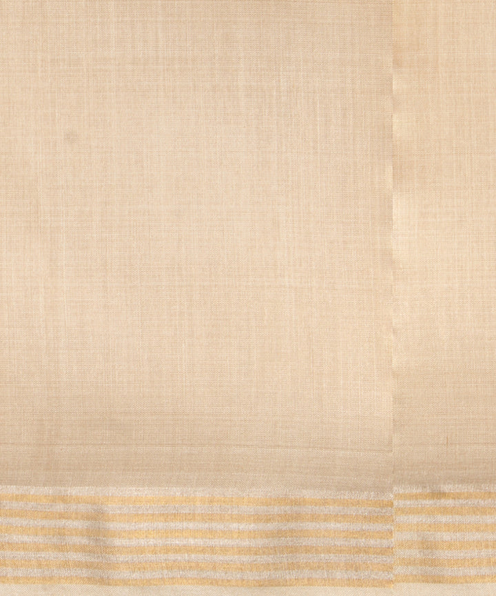 Beige tussar silk chhattisgarh handloom saree