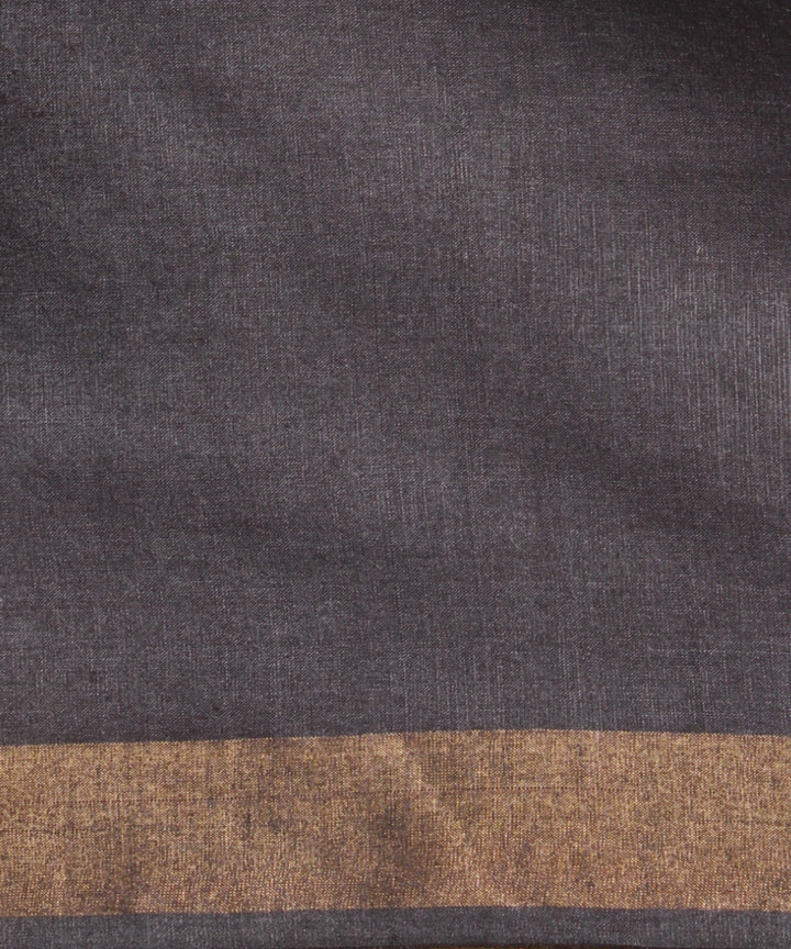 Grey gold tussar silk chhattisgarh handloom saree