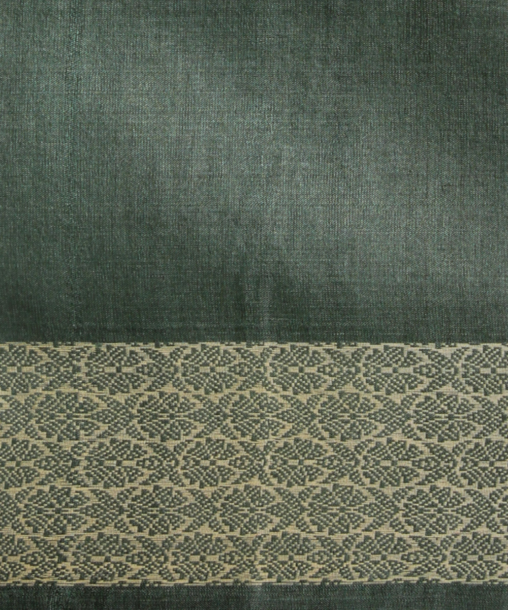 Light green gold zari tussar silk chhattisgarh handloom saree