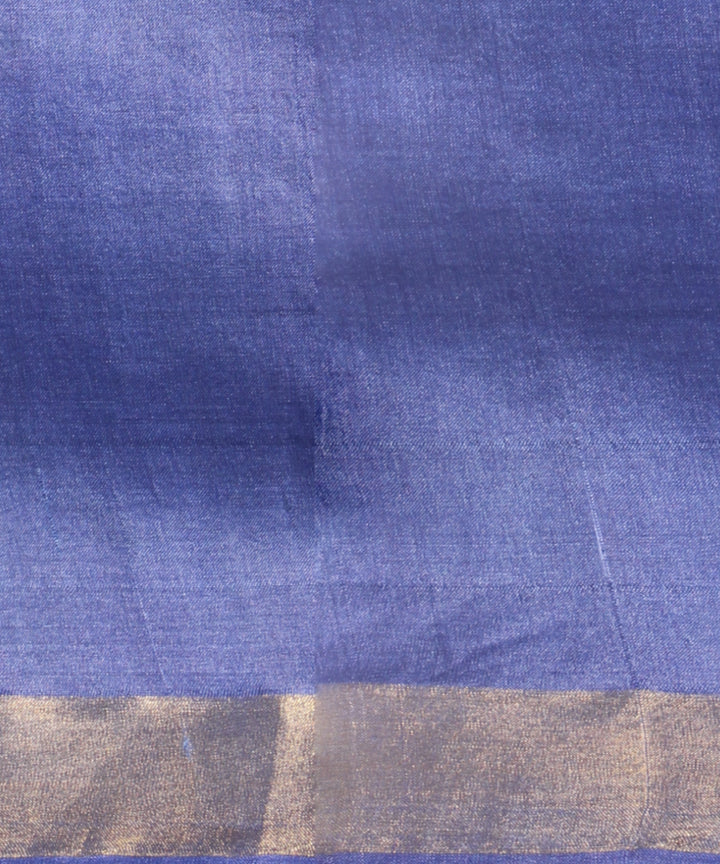 Navy blue golden zari tussar silk chhattisgarh handloom saree