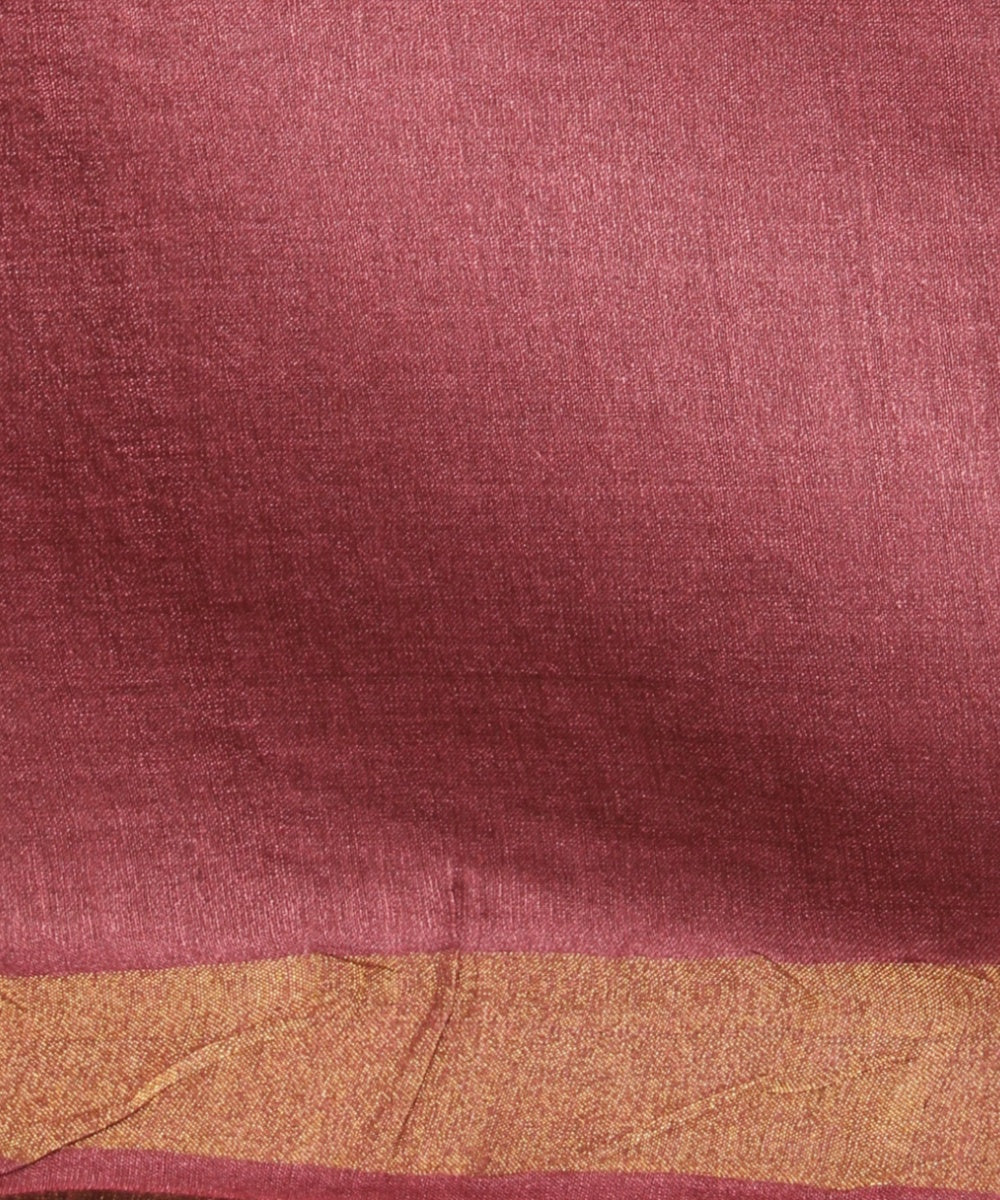 Pink mustard tussar silk chhattisgarh handloom saree