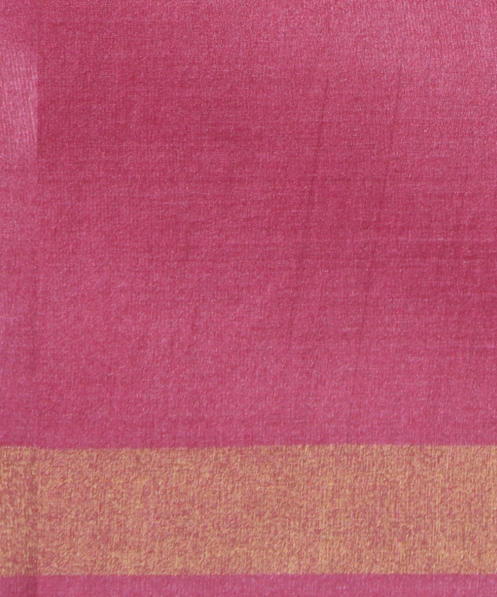 Pink handloom tussar silk chhattisgarh saree