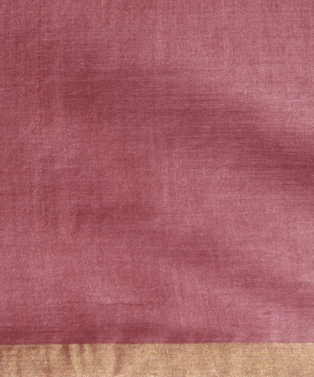 Pink shade tussar silk chhattisgarh handloom saree