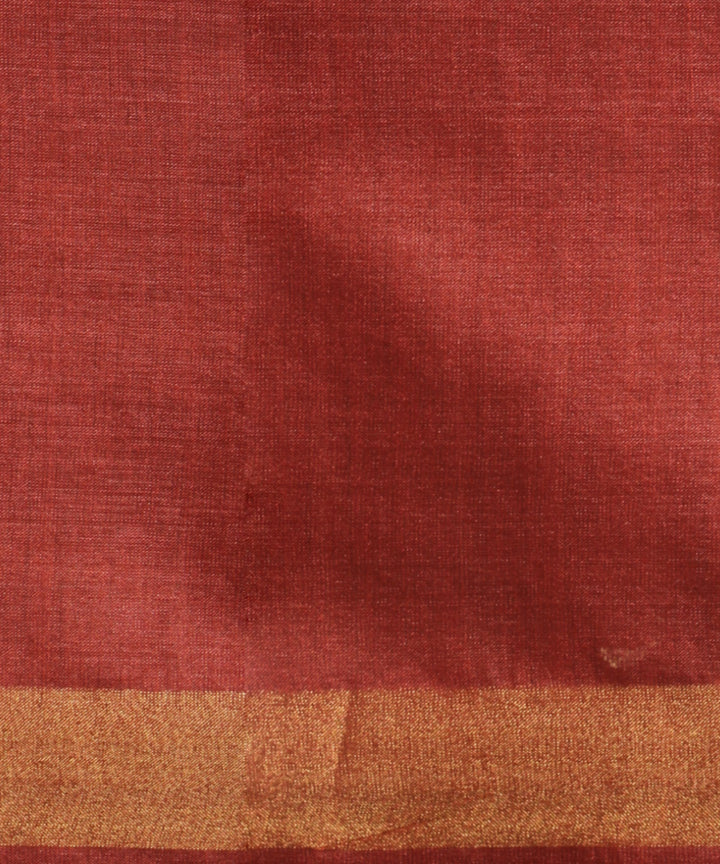 Orange tussar silk chhattisgarh handloom saree