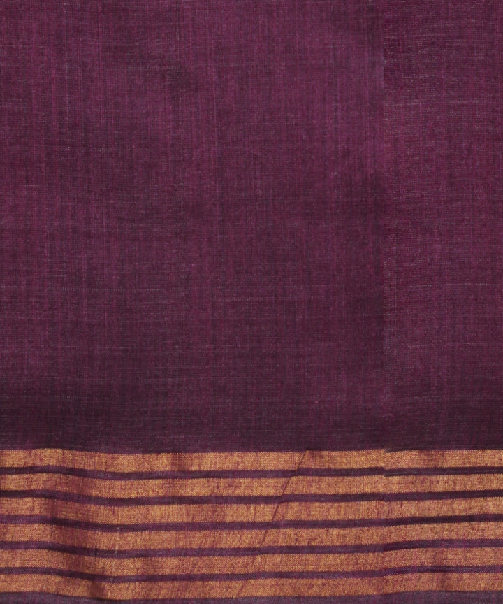 Purple tussar silk chhattisgarh handloom saree