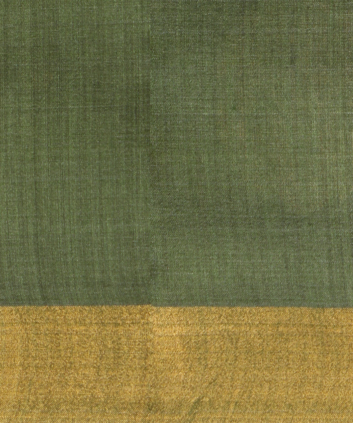 Mehendi green tussar silk chhattisgarh handloom saree
