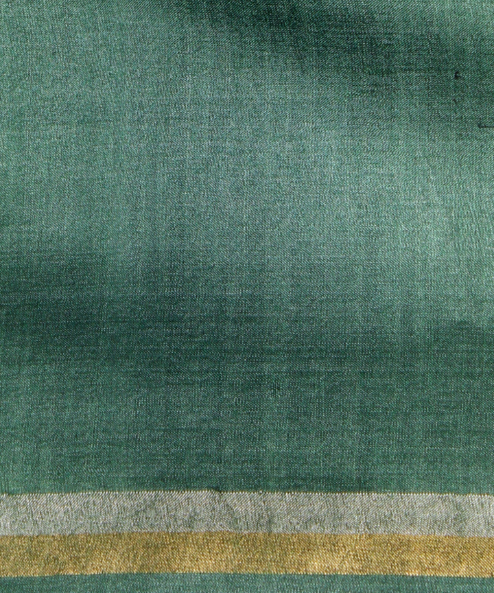 Dark green tussar silk chhattisgarh handloom saree