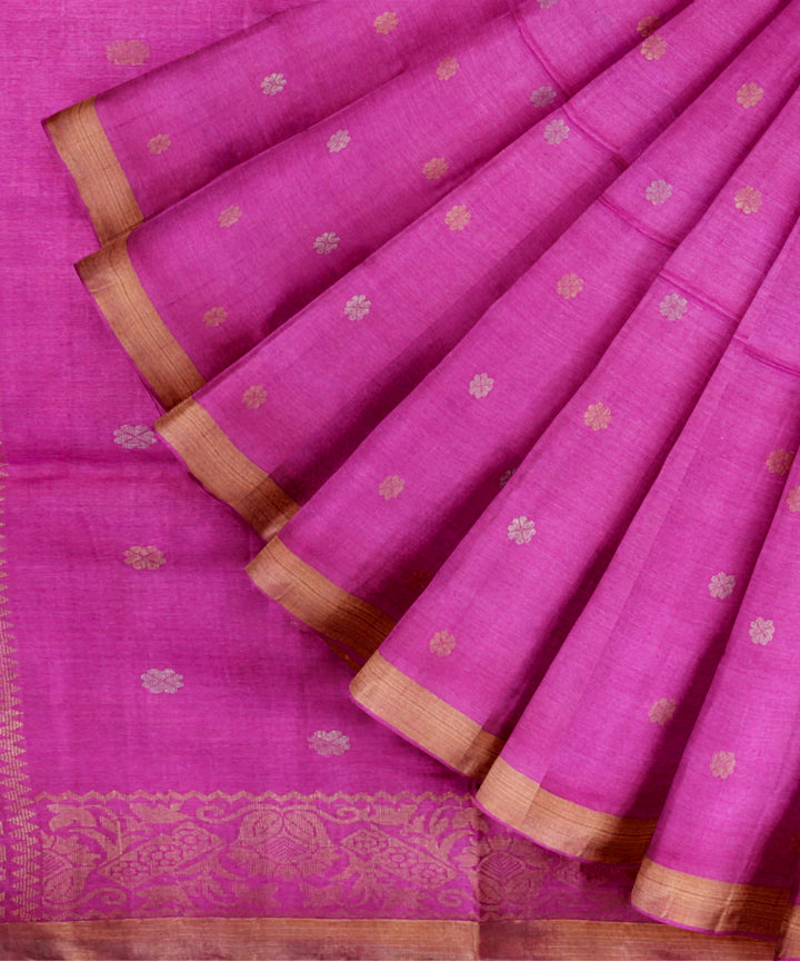 Mauve tussar silk chhattisgarh handloom saree