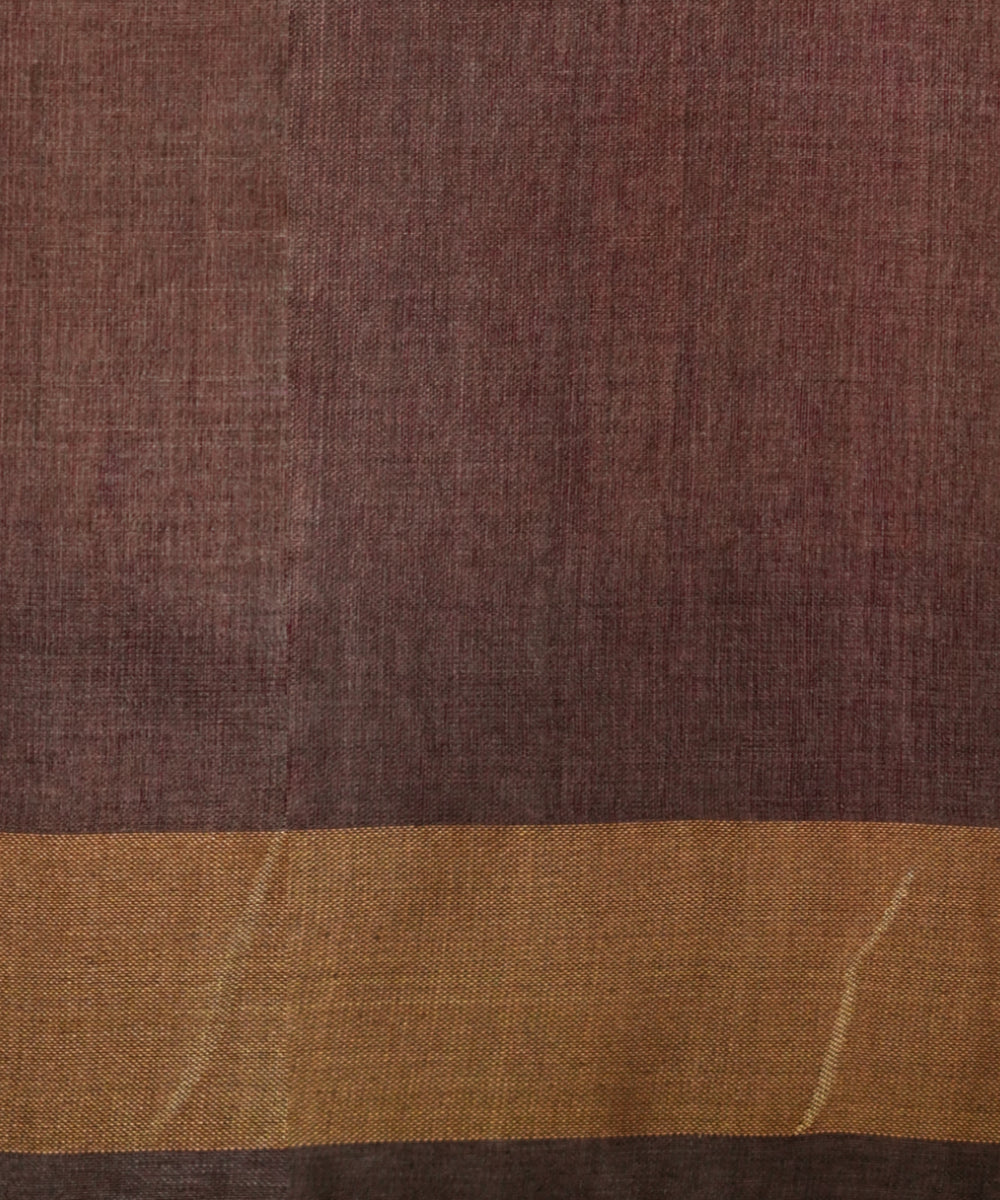 Pink brown tussar silk chhattisgarh handloom saree