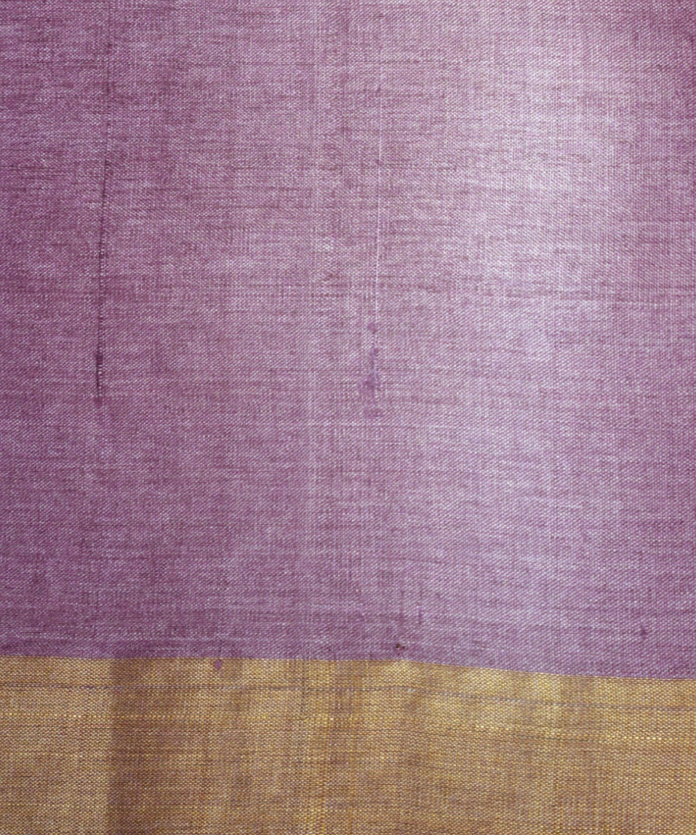Purple offwhite tussar silk chhattisgarh handloom saree