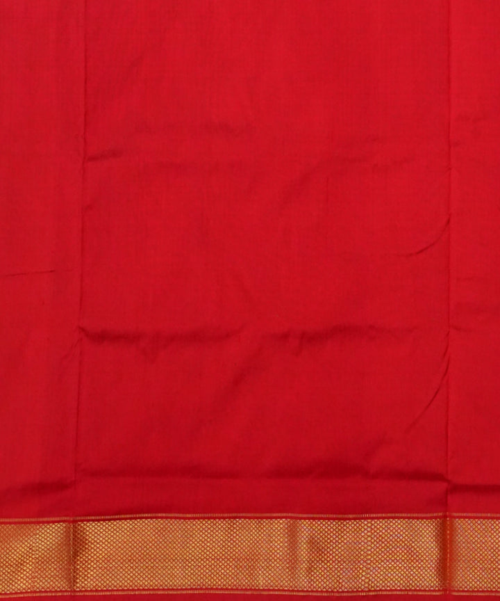 White red handloom silk pochampally ikat saree